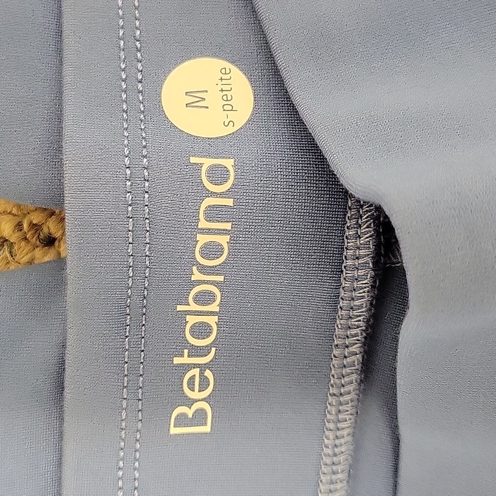 Betabrand Journeys yoga pants High-Rise Skinny Capris in Periwinkle Blue MSP - Picture 3 of 6